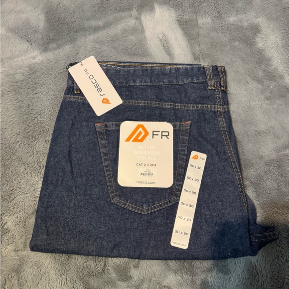 Men's Dark Blue Denim Jeans 50/30 - Picture 4 of 8